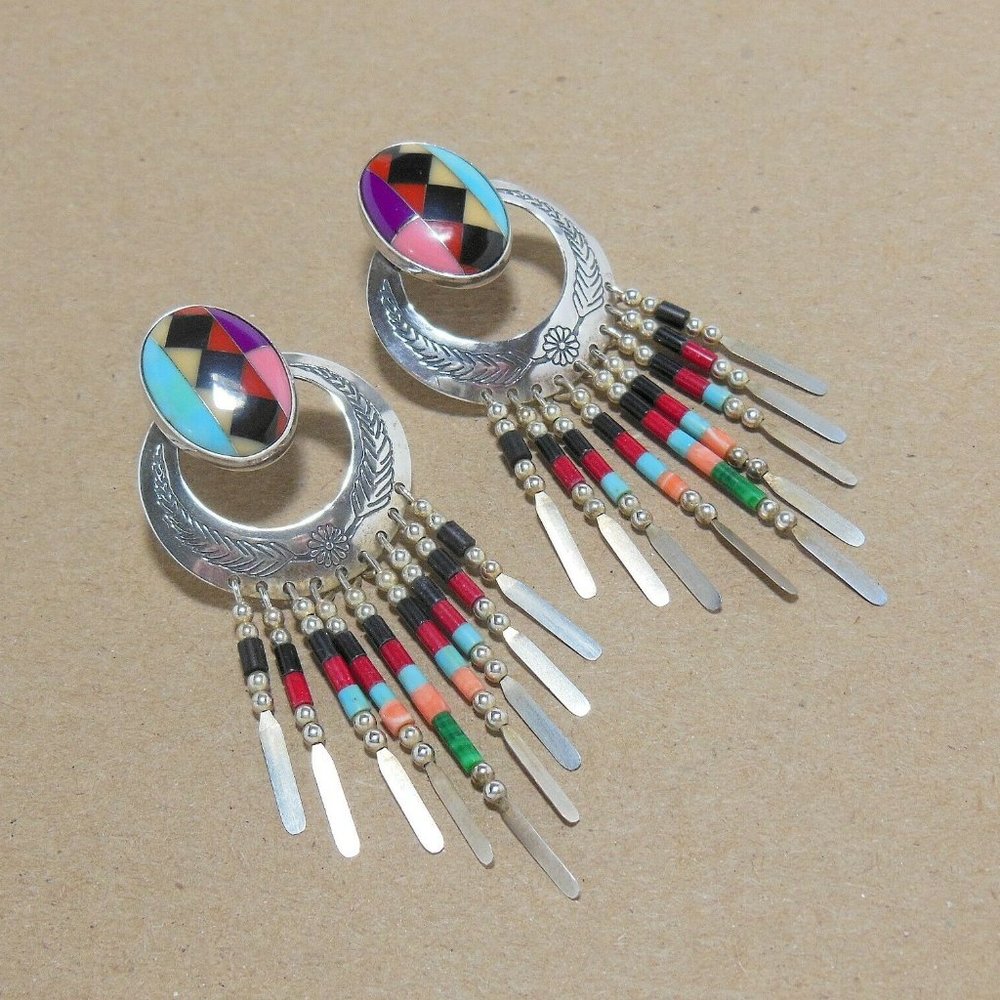 Native Turquoise .925 Sterling Silver Earrings